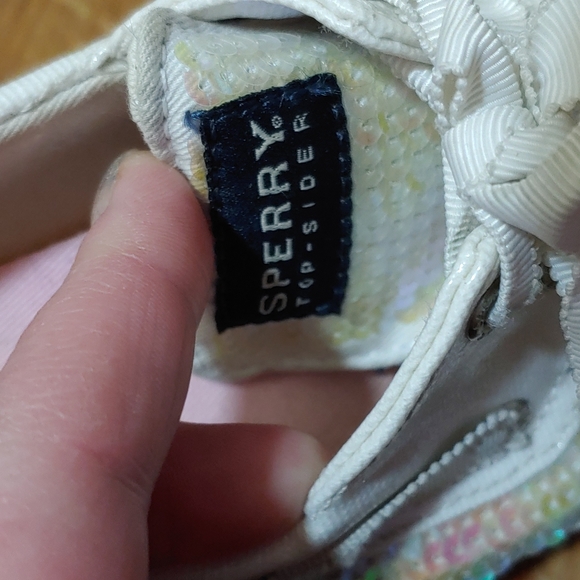 Sperry Top-Sliders Iridescent Sequins Loafers Shoes 6M - Picture 11 of 14